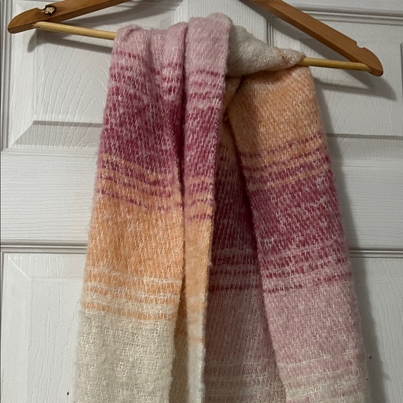 Old Navy Pink and Orange Striped Scarf - Picture 3 of 4
